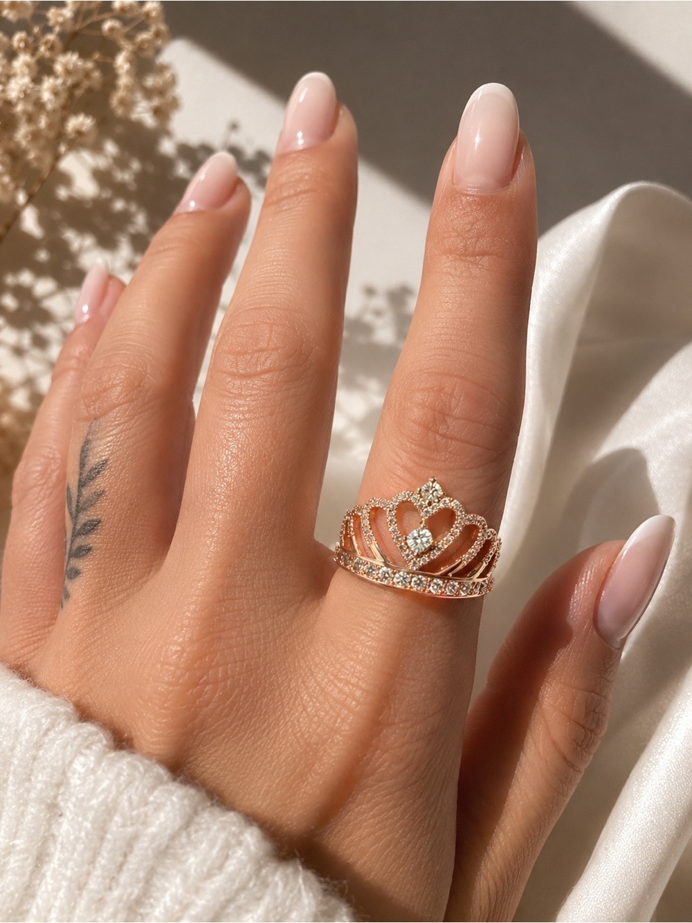 Moissanite Princess Cut Tiara Ring Size 10
